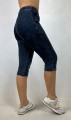 Spodnie 3/4 z kieszeniami, dekatyzowany jeans - 168