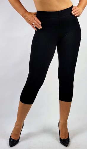 Legginsy 3/4 - rybaczki, CZARNE