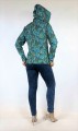 Bluza z kapturem - zielone liście - 383