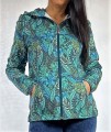 Bluza z kapturem - zielone liście - 383